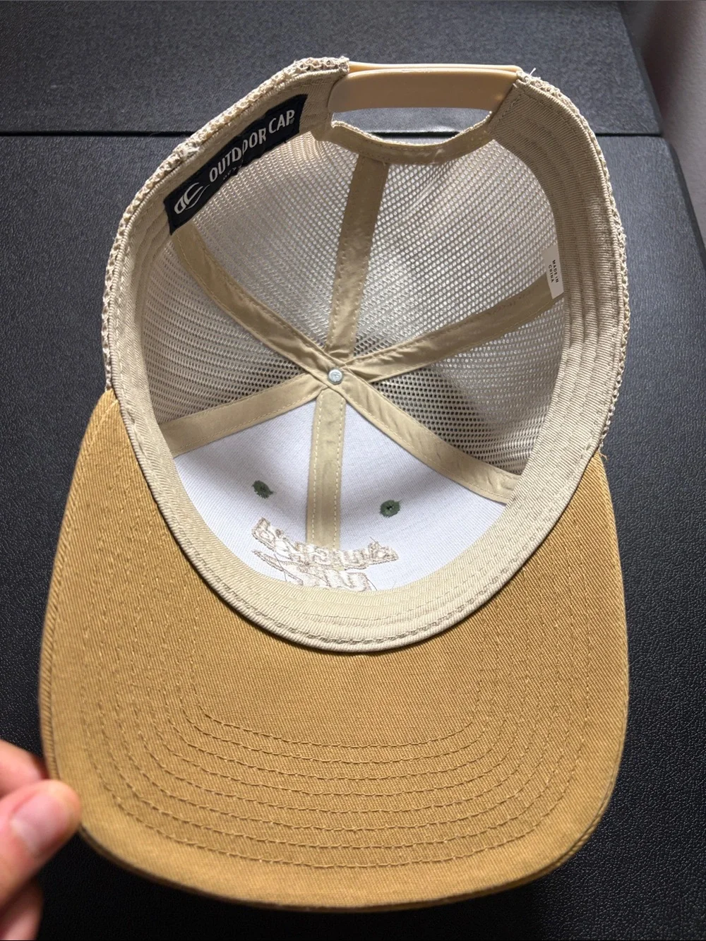 Duck'd Up Trucker Hat in Green and Tan Duck, North Carolina